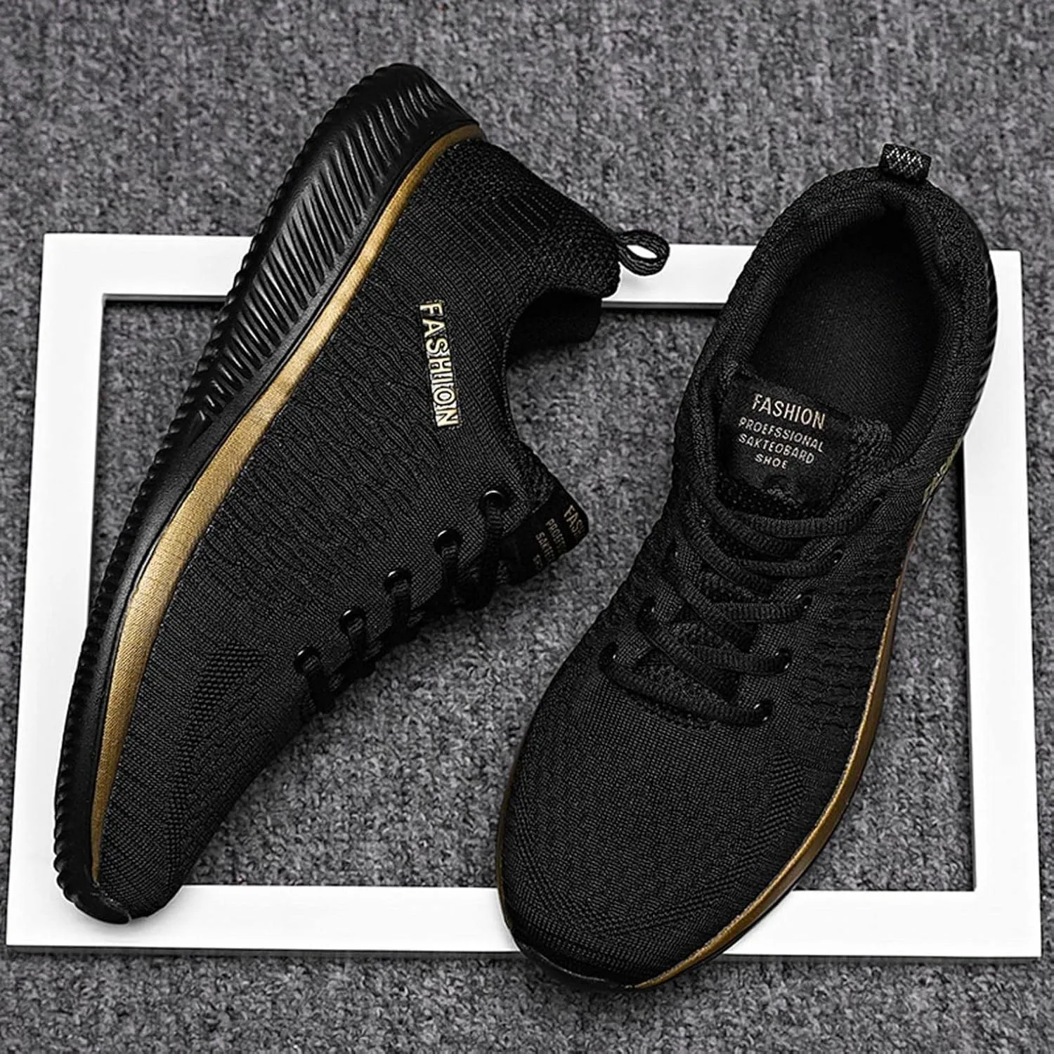 BORAMAX Sneakers Business Fashion SneakerMen's Fashion Sneakers Memory Foam Casual Shoes for Men Retro Oxford Sneaker