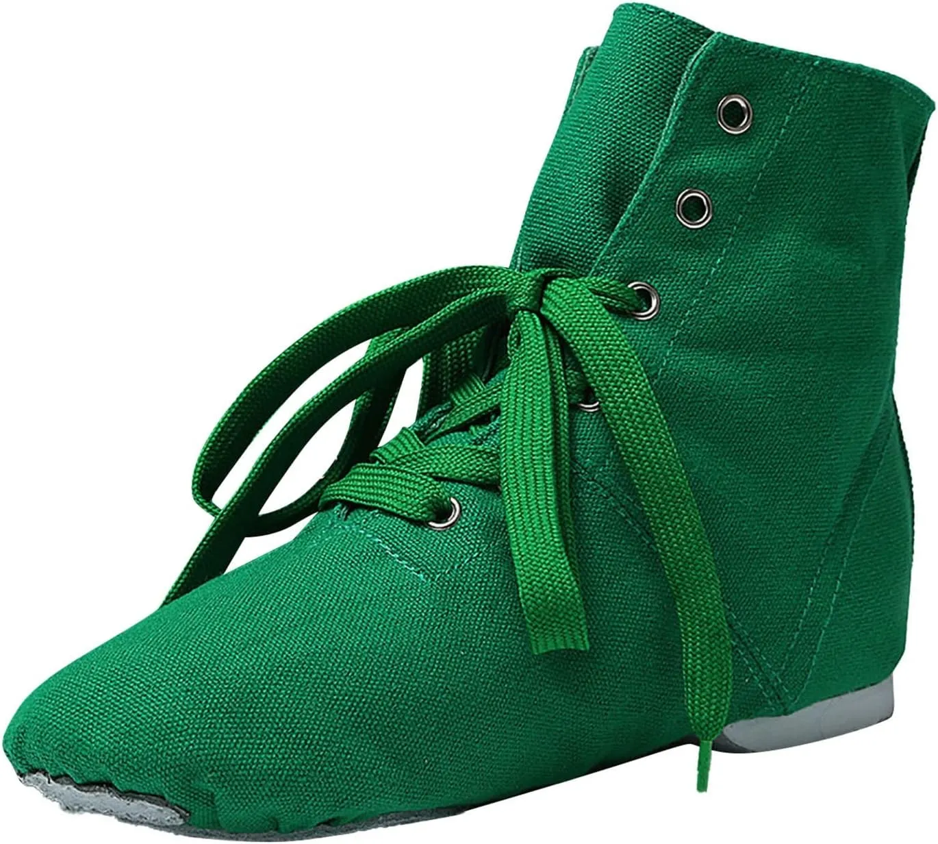 Canvas Jazz Dance Boots for Girls Boys Kids Unisex Ballet Shoes Solid Color Basic Lace Up Dancing Practice Sneakers