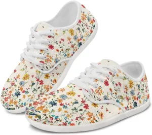 Coloranimal Womens Sneakers Barefoot Shoes Women Casual Walking Shoes Lace Up Shoes Wide Toe Box Shoes Fashion Sneakers Lightweight Footwear