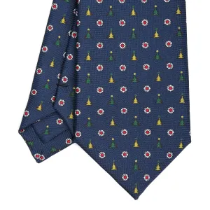 DARK BLUE SARTORIAL HOLIDAY SILK TIE