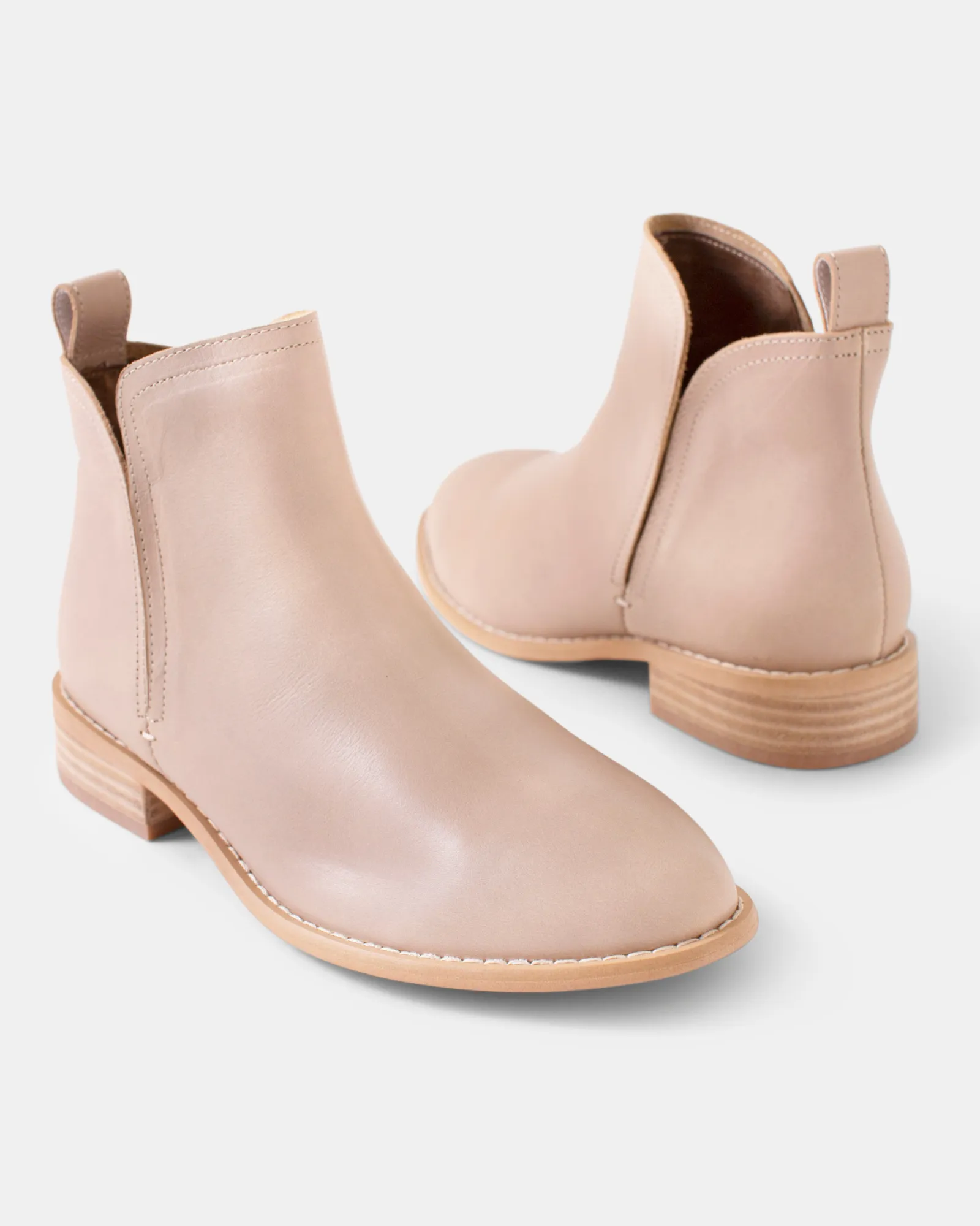 Douglas Leather Boot - Stone