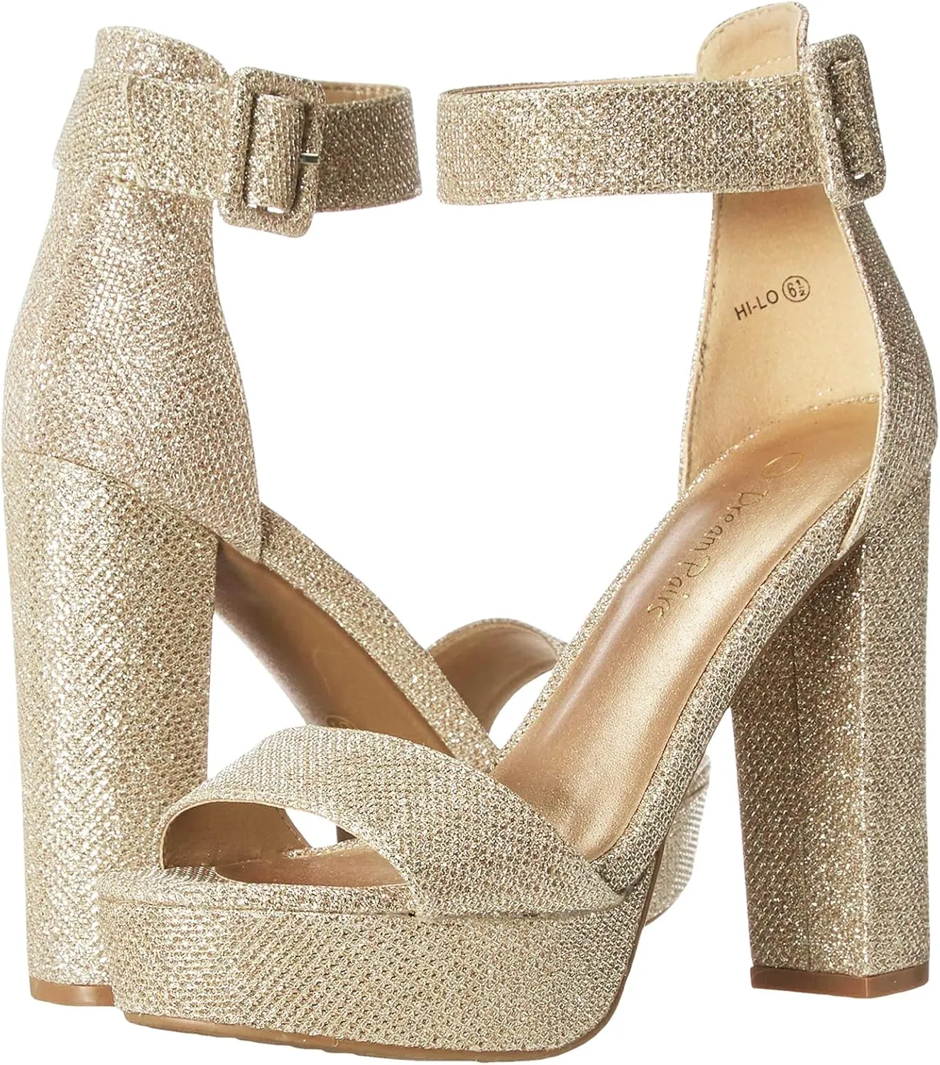 DREAM PAIRS Women's Hi-lo Heeled Sandal