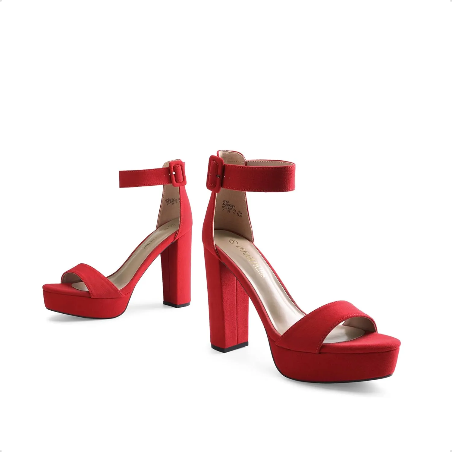 DREAM PAIRS Women's Hi-lo Heeled Sandal