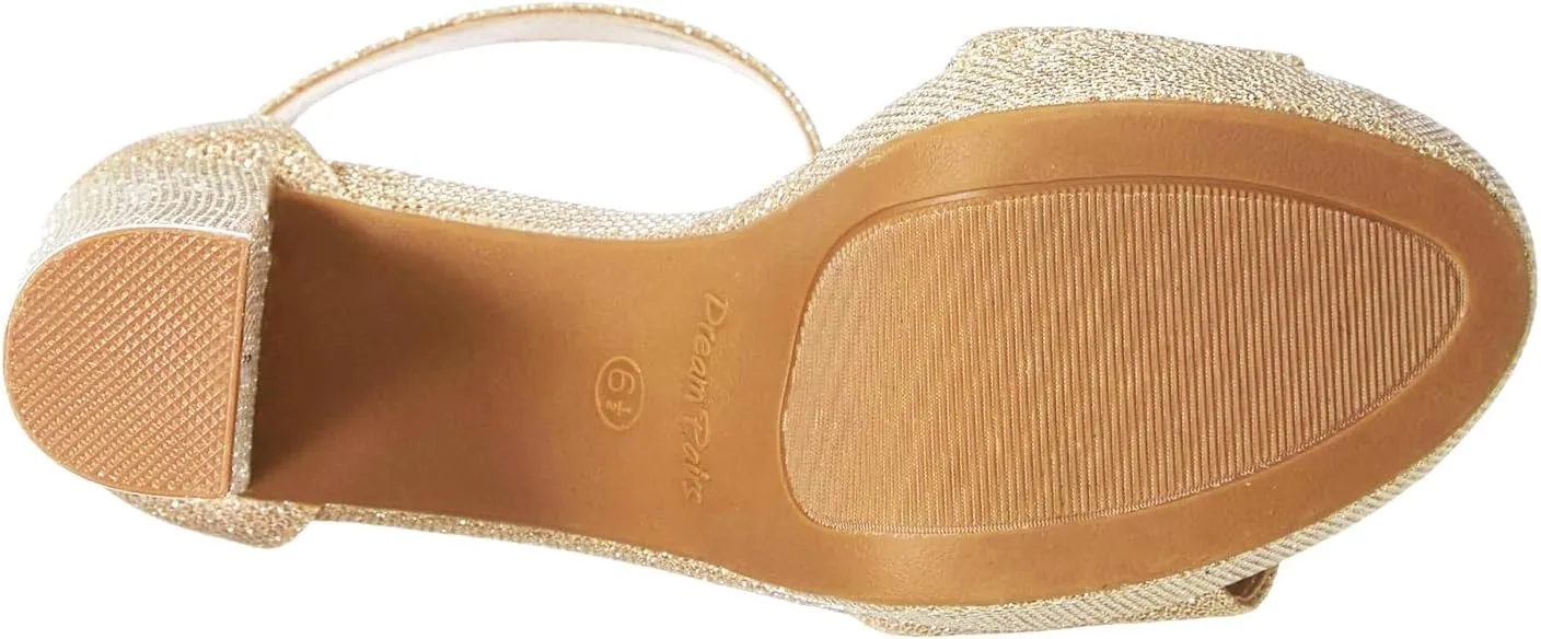 DREAM PAIRS Women's Hi-lo Heeled Sandal