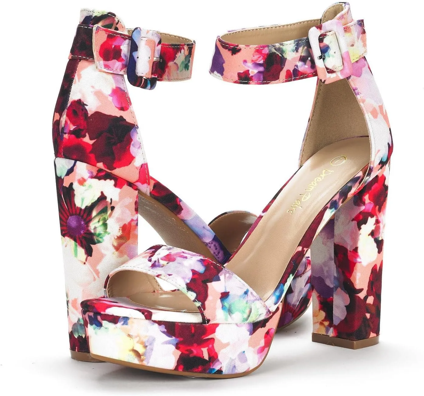 DREAM PAIRS Women's Hi-lo Heeled Sandal