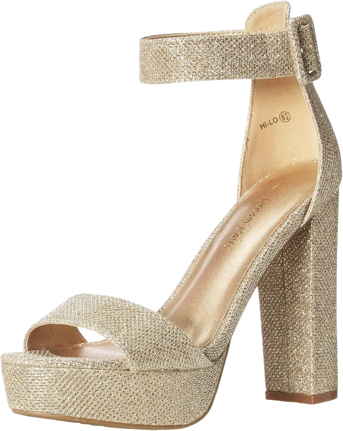 DREAM PAIRS Women's Hi-lo Heeled Sandal