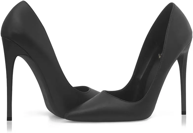 Elisabet Tang Women Pumps, Pointed Toe High Heel 4.7 inch/12cm Party Stiletto Heels Shoes Matte