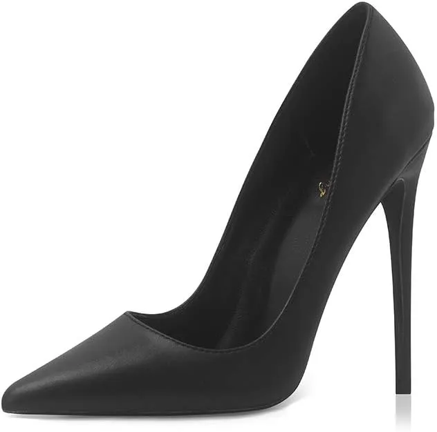 Elisabet Tang Women Pumps, Pointed Toe High Heel 4.7 inch/12cm Party Stiletto Heels Shoes Matte
