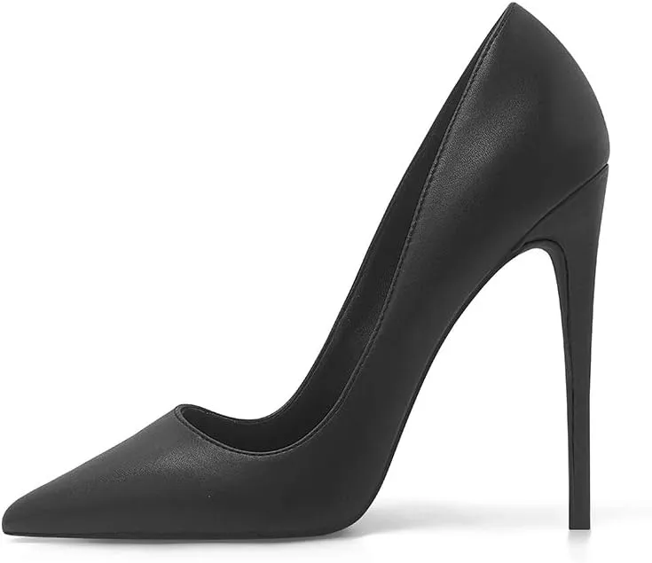 Elisabet Tang Women Pumps, Pointed Toe High Heel 4.7 inch/12cm Party Stiletto Heels Shoes Matte