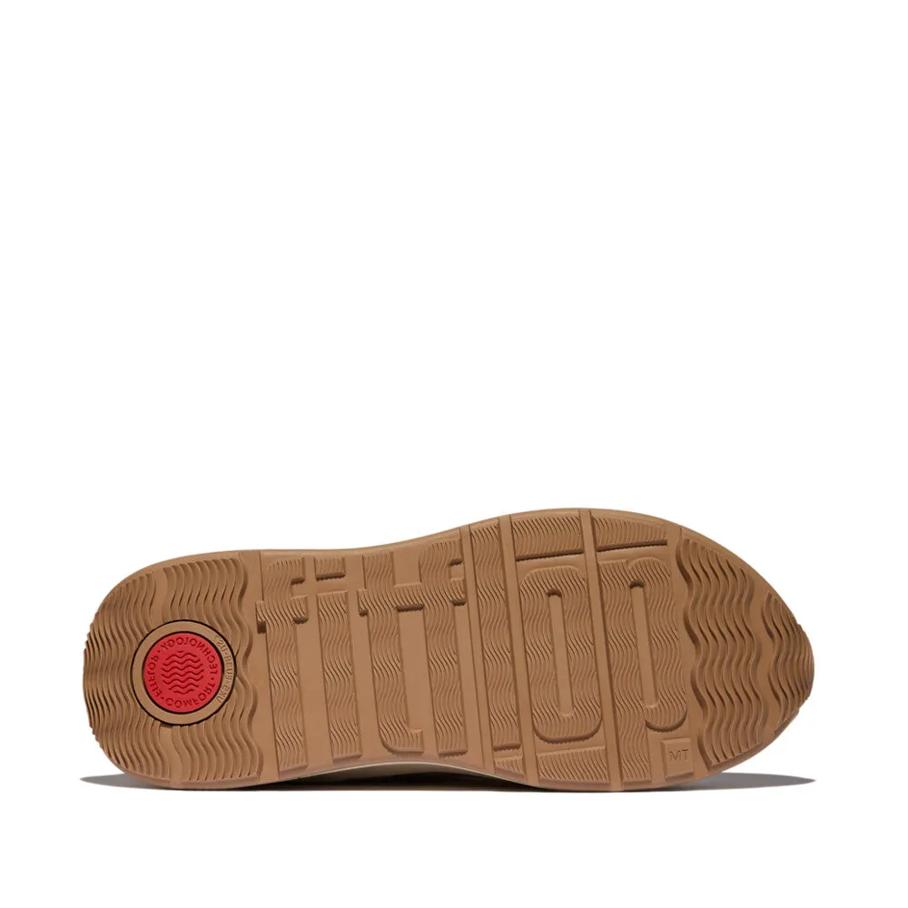 F-MODE Knit/Suede Flatform Slip-On Trainers