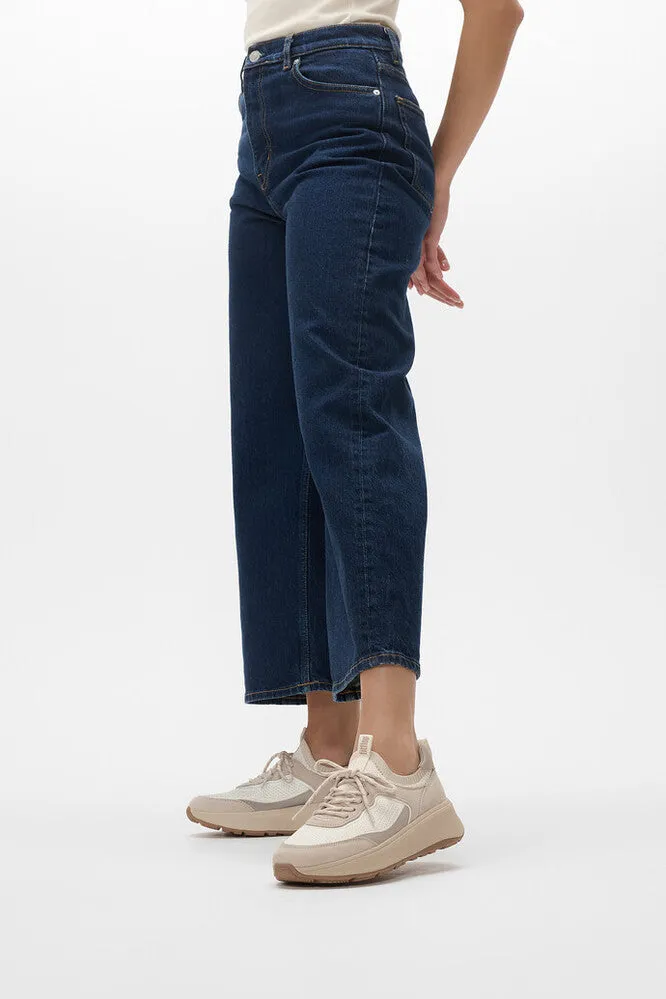 F-MODE Knit/Suede Flatform Slip-On Trainers