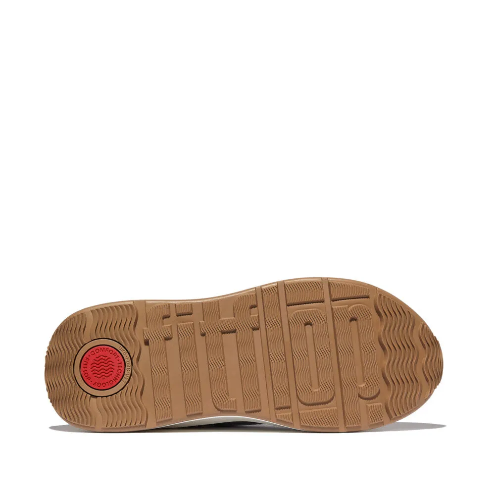 F-MODE Knit/Suede Flatform Slip-On Trainers