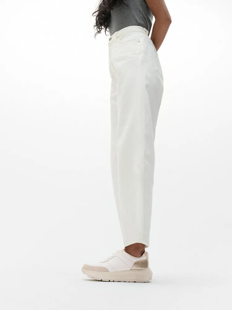 F-MODE Leather/Suede/Metallic Flatform Trainers