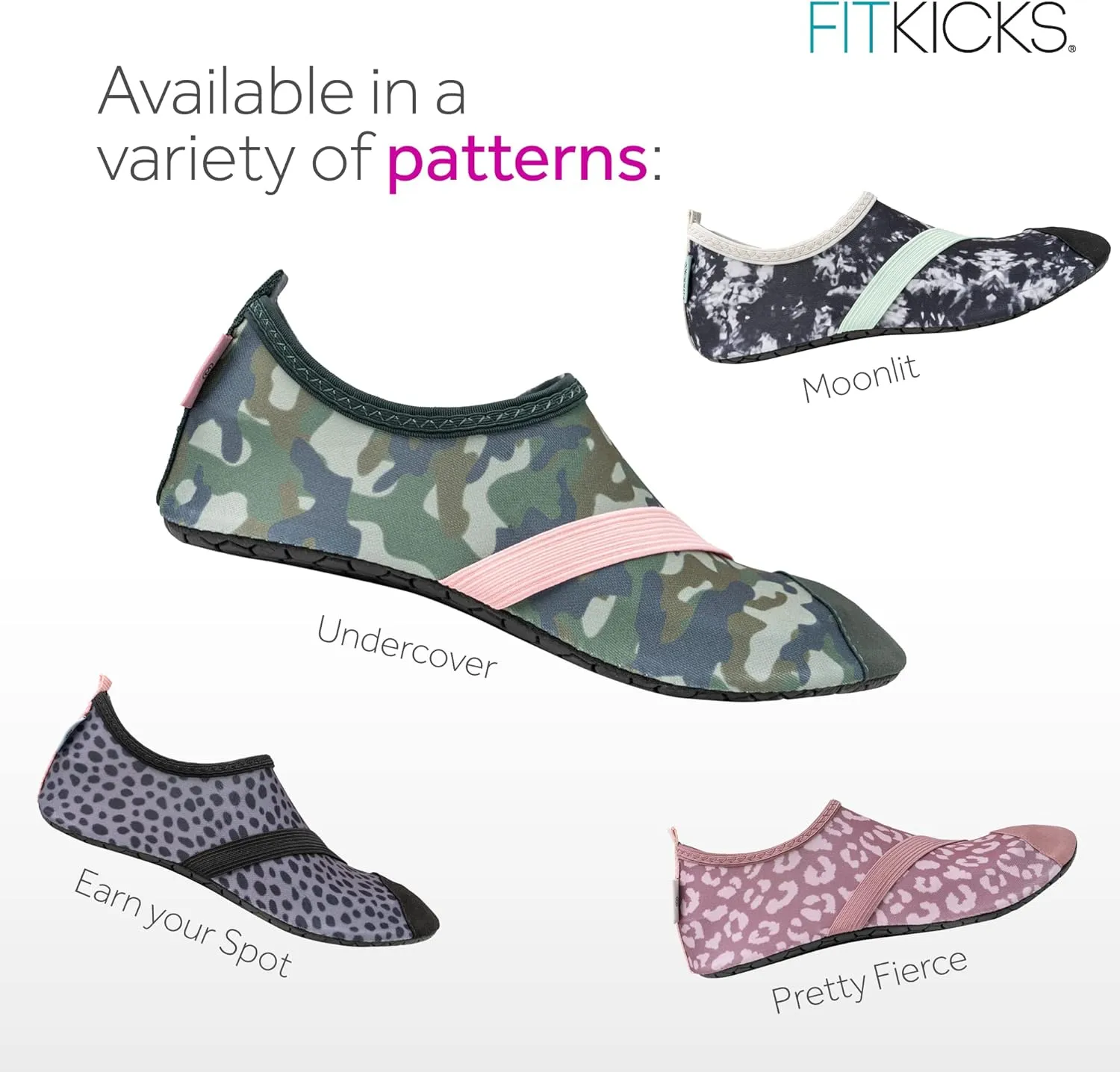 FITKICKS Original Women's Foldable Active Lifestyle Minimalist Footwear Barefoot Yoga Sporty Water Shoes