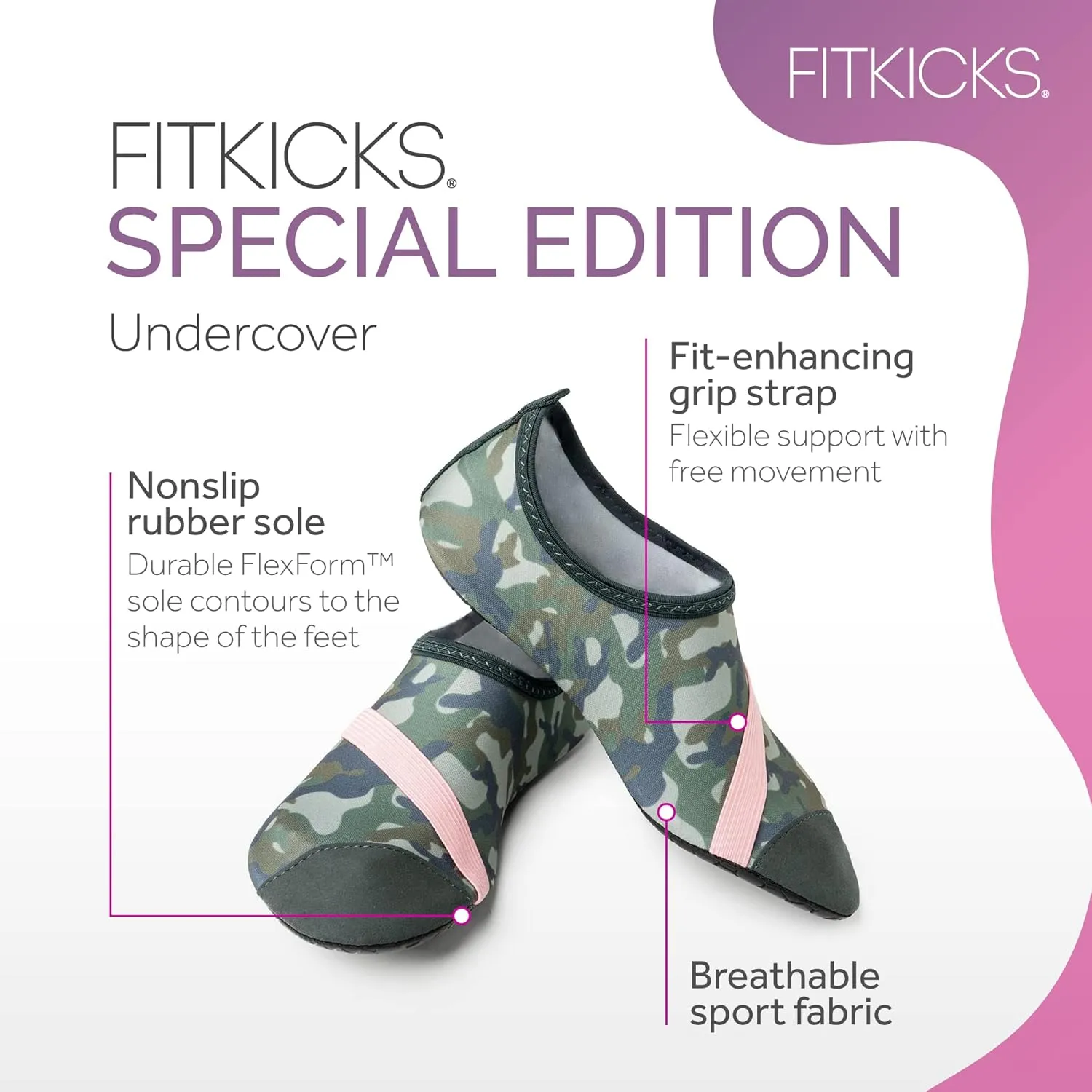 FITKICKS Original Women's Foldable Active Lifestyle Minimalist Footwear Barefoot Yoga Sporty Water Shoes
