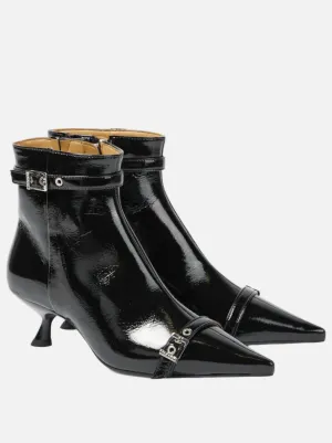Ganni - Women's Eyelets Kitten Heel Boots