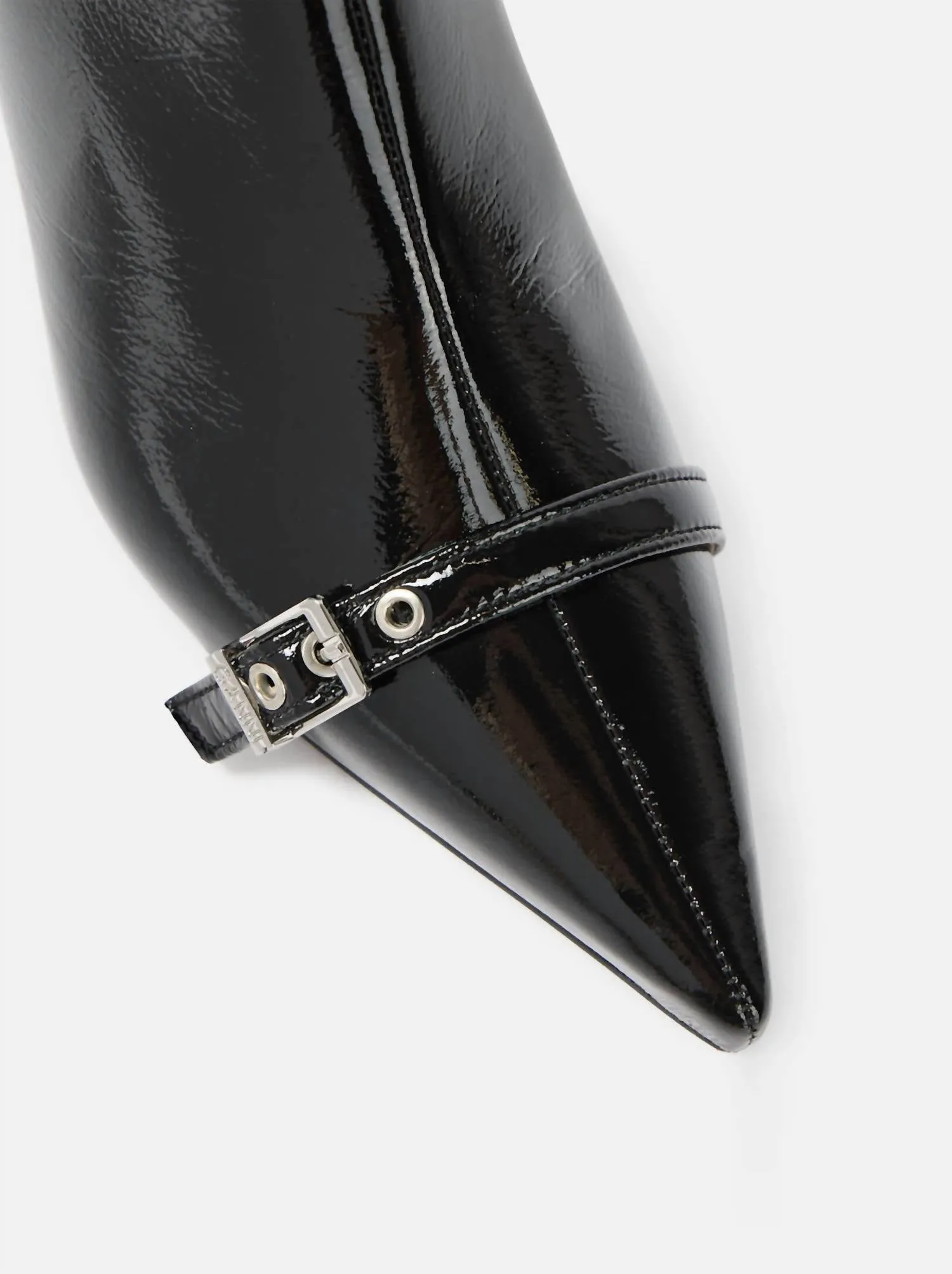 Ganni - Women's Eyelets Kitten Heel Boots