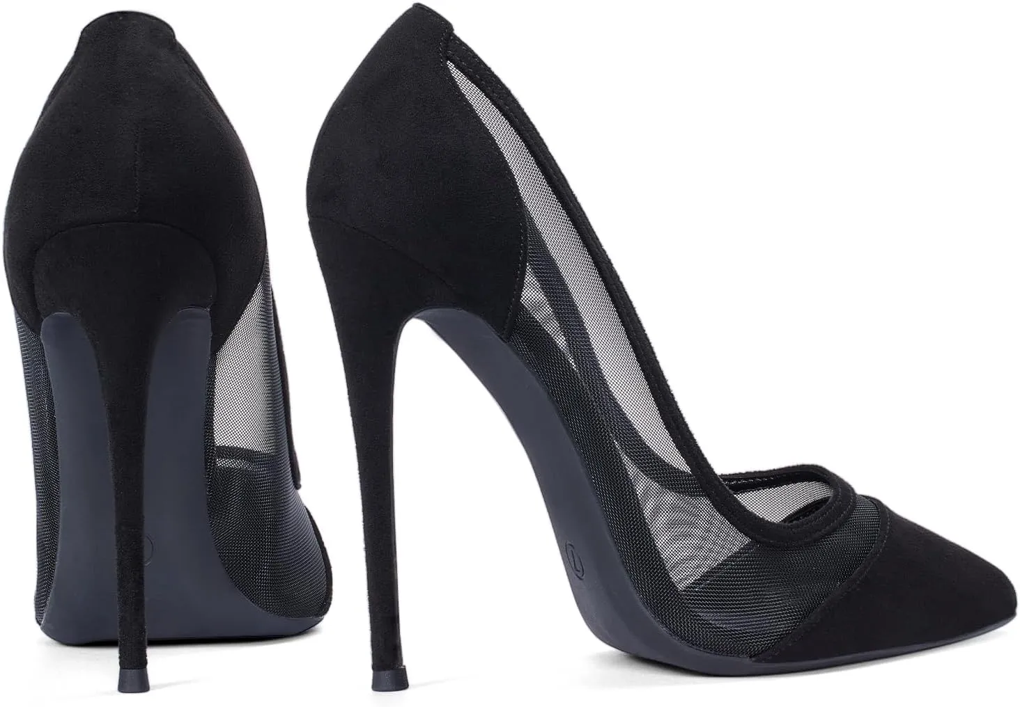 GENSHUO Women's 4.7 Inch Pumps Pointy Closed Toe Stiletto Sexy High Heels Slip on Porm Party Wedding Dress Shoes