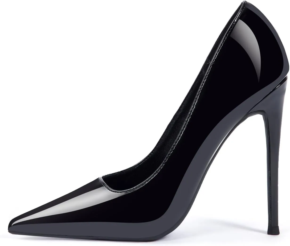 GENSHUO Women's 4.7 Inch Pumps Pointy Closed Toe Stiletto Sexy High Heels Slip on Porm Party Wedding Dress Shoes