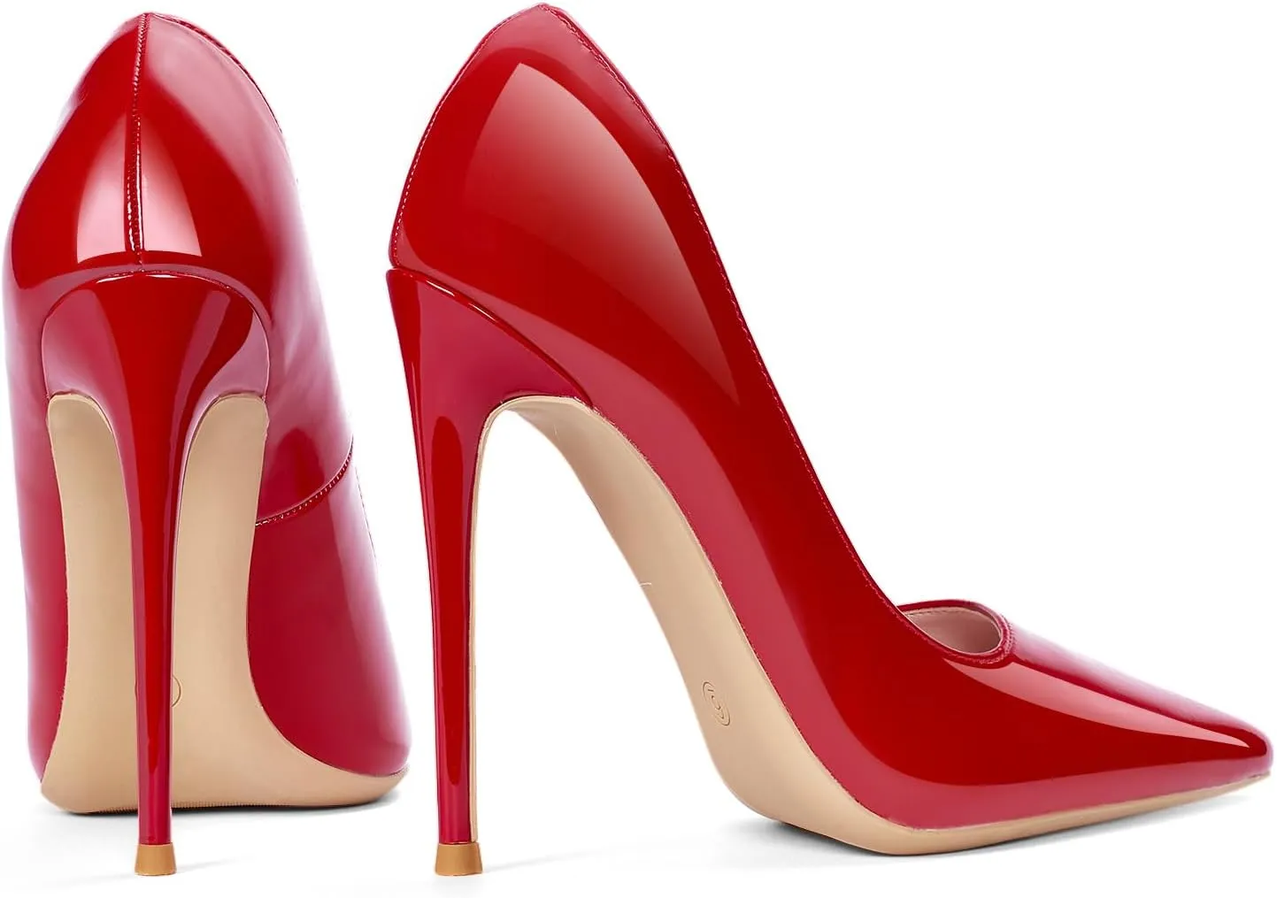 GENSHUO Women's 4.7 Inch Pumps Pointy Closed Toe Stiletto Sexy High Heels Slip on Porm Party Wedding Dress Shoes