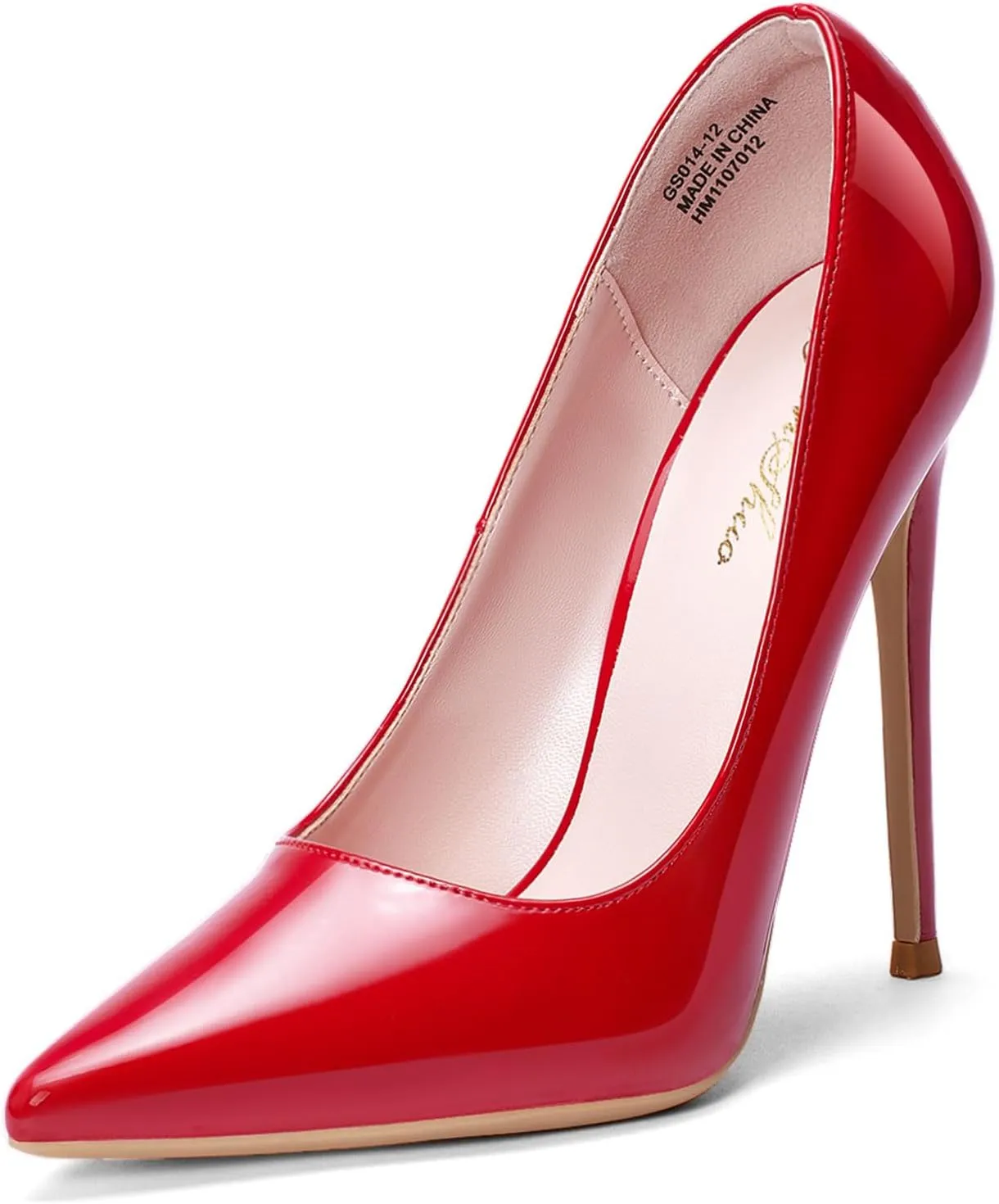 GENSHUO Women's 4.7 Inch Pumps Pointy Closed Toe Stiletto Sexy High Heels Slip on Porm Party Wedding Dress Shoes