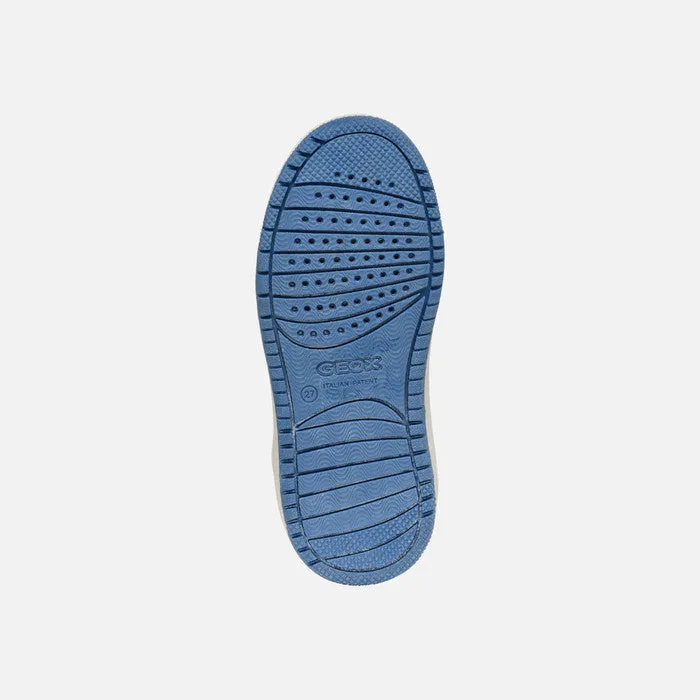 Geox Washiba White, Pink & Blue Girls Low Top Sneaker Trainers | SALE