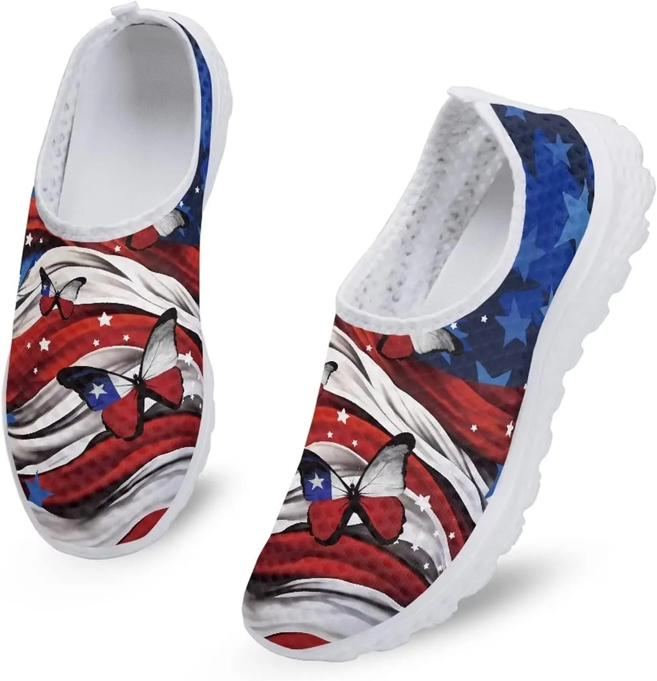 GIFTPUZZ Women Men Casual Non Slip Comfort Walking Shoes Soft Lightweight Slip On Sneakers