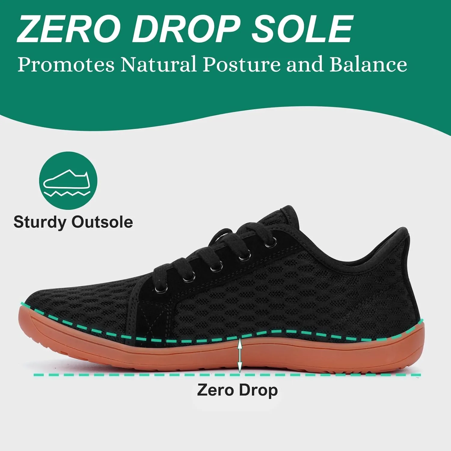 HiGropcore Barefoot Shoes for Women Men Minimalist Wide Toe Box Walking Shoes Zero Drop Arch Support Slip-On Barefoot Sneakers