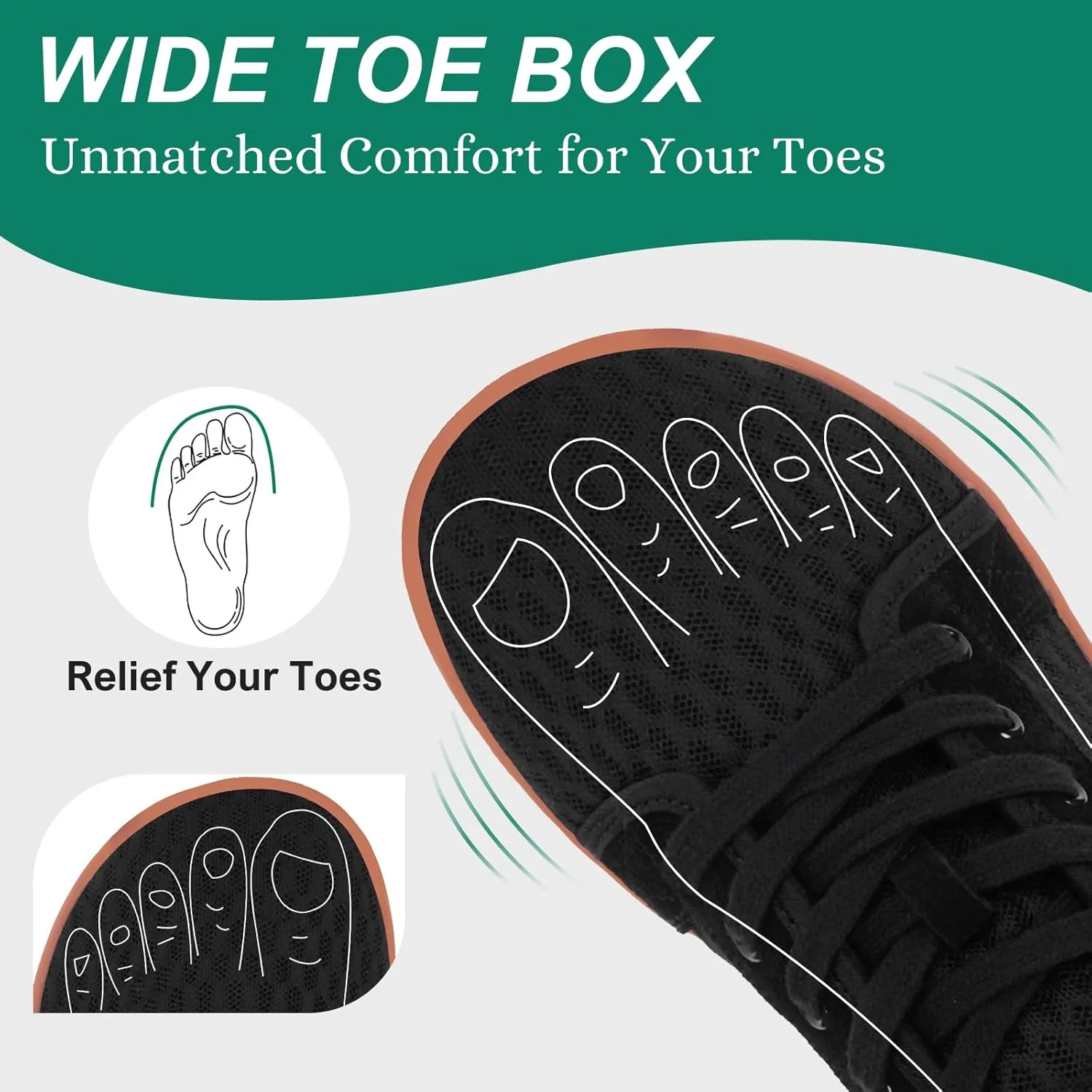 HiGropcore Barefoot Shoes for Women Men Minimalist Wide Toe Box Walking Shoes Zero Drop Arch Support Slip-On Barefoot Sneakers