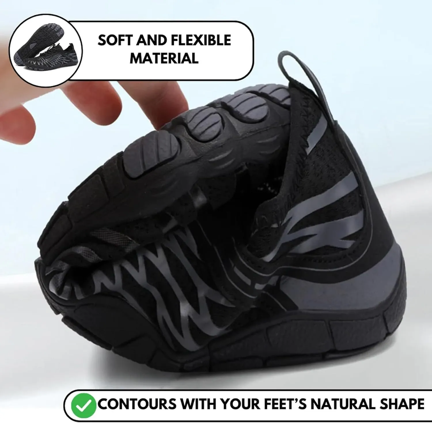 Hike Barefoot Womens, 2024 Pro-Healthy&Non-Slip Barefoot Shoes, BareStep Active Shoes Slippers for Unisex