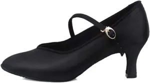 HROYL Latin Dance Shoes Women Tango Salsa Wedding Party Close Toe Ballroom Dance Pump,Model-KCBD1009
