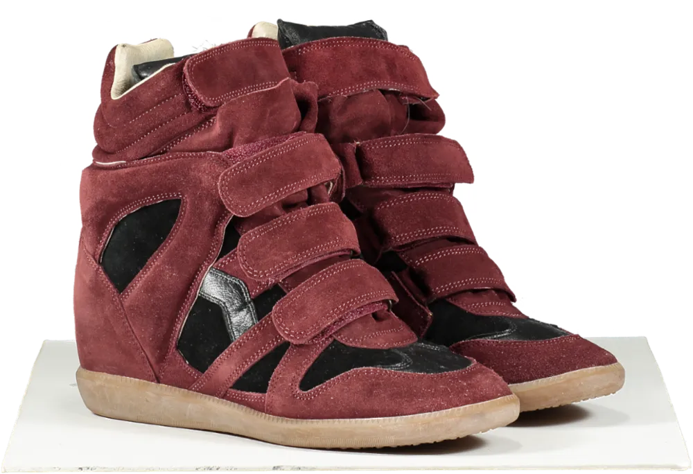 Isabel Marant Red Beckett Suede Trainers UK 8 EU 41 👠