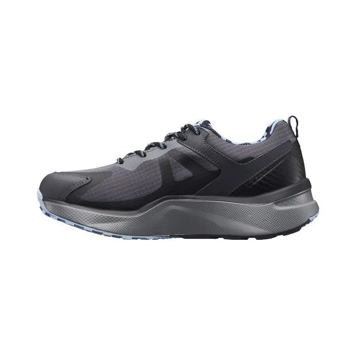 Joya Veloce STX Ladies Dark Grey Leather & Textile Vegan Arch Support Lace Up Trainers