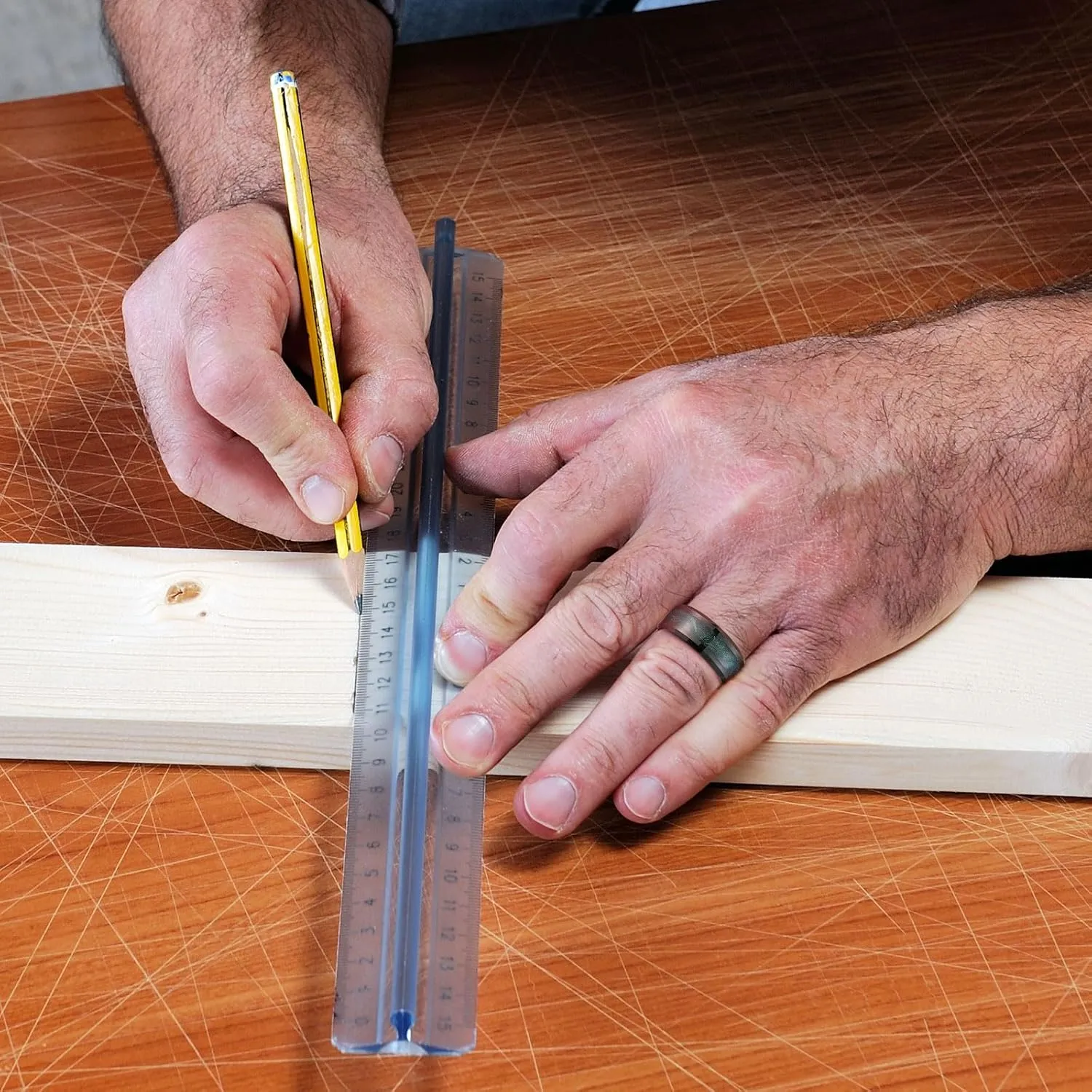 King Will Tungsten Carbide Wedding Band for Men - 8mm Black High Polished Inlay Blue Green/Blue Opal/Red Sand for Everyday Wear Comfort Fit Galaxy Collection