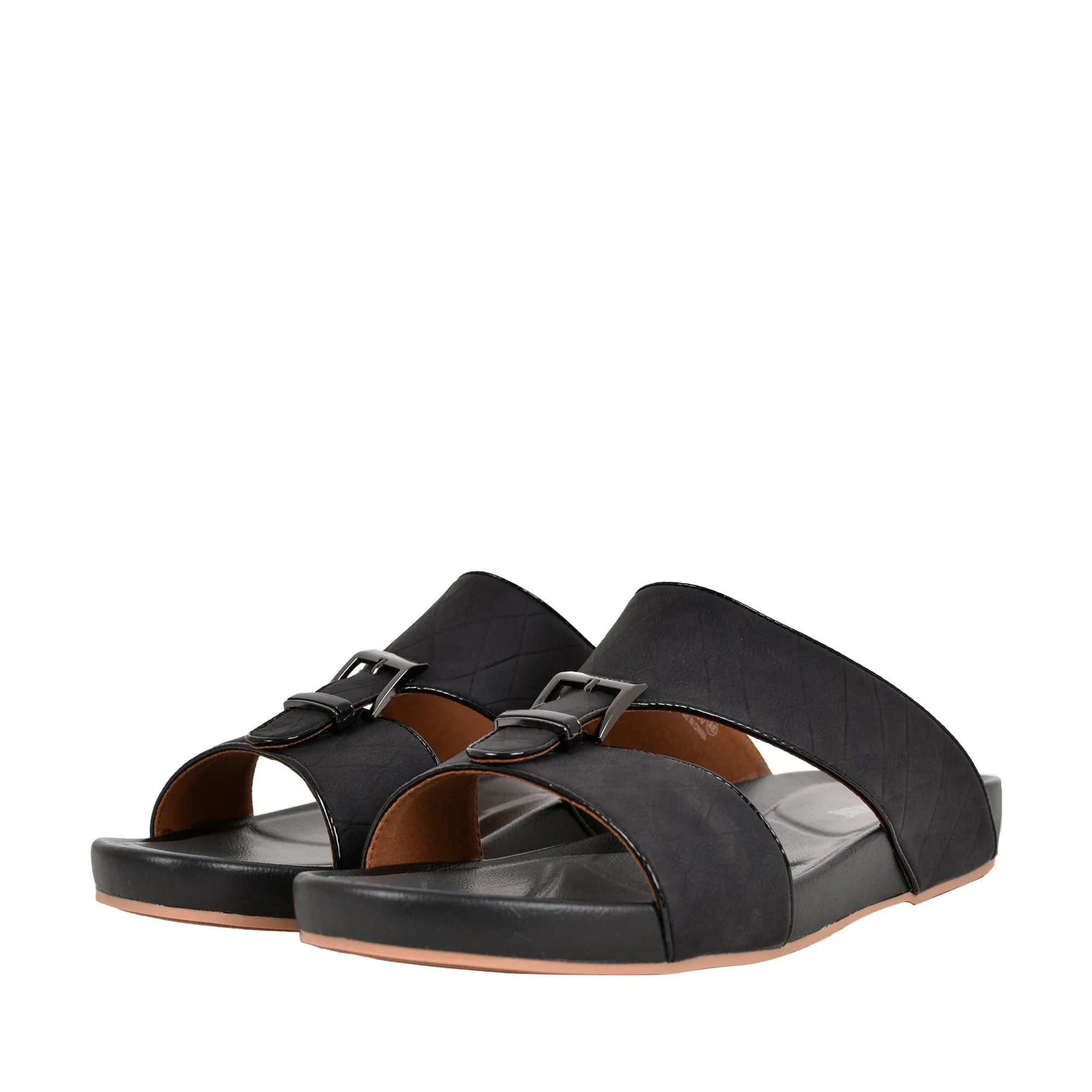 Mens Buckle Detailed Jumbo Arabic Sandals