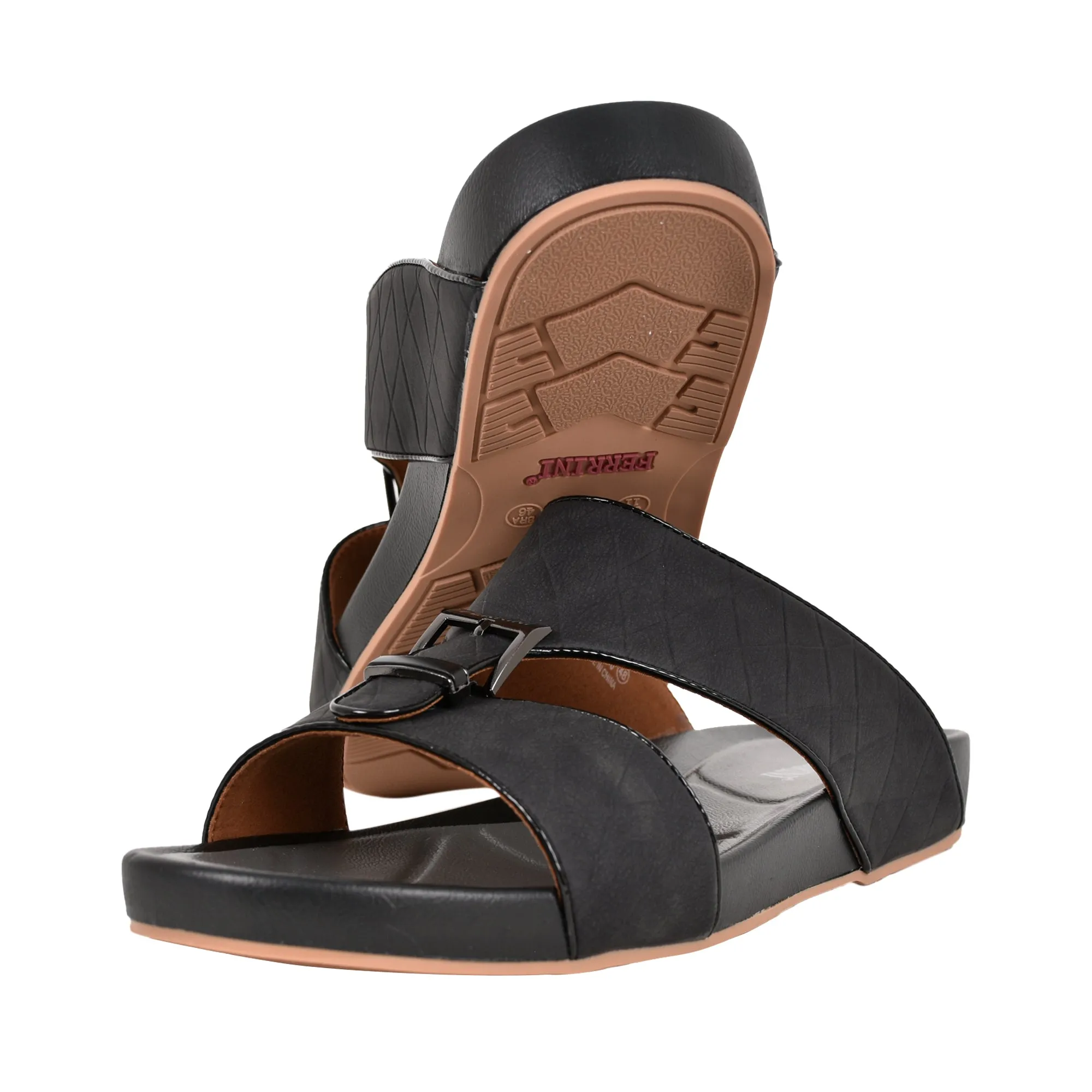 Mens Buckle Detailed Jumbo Arabic Sandals