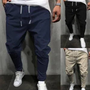 Mens Jogger Pants - Relaxed Fit - Elastic Waist & Cuffs - Casual Everyday Wear