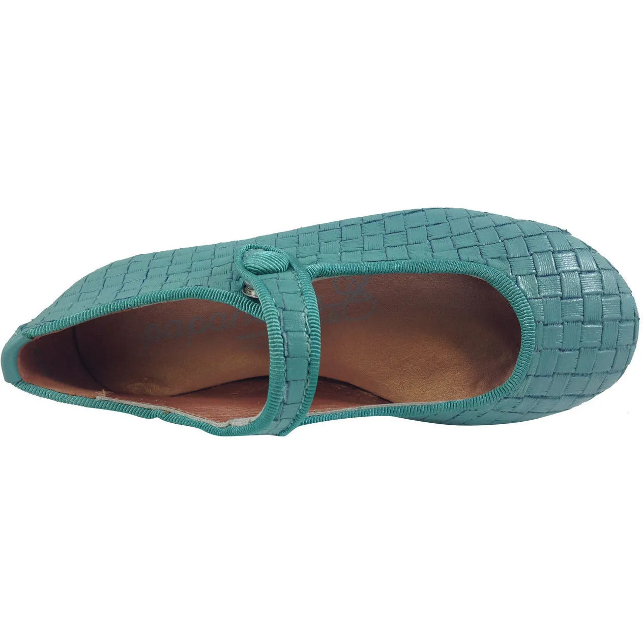 Papanatas by Eli Girl's Teal Cloe Mary Jane Flats