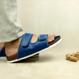 Parallel Wavy Navy Cork Sandals Men