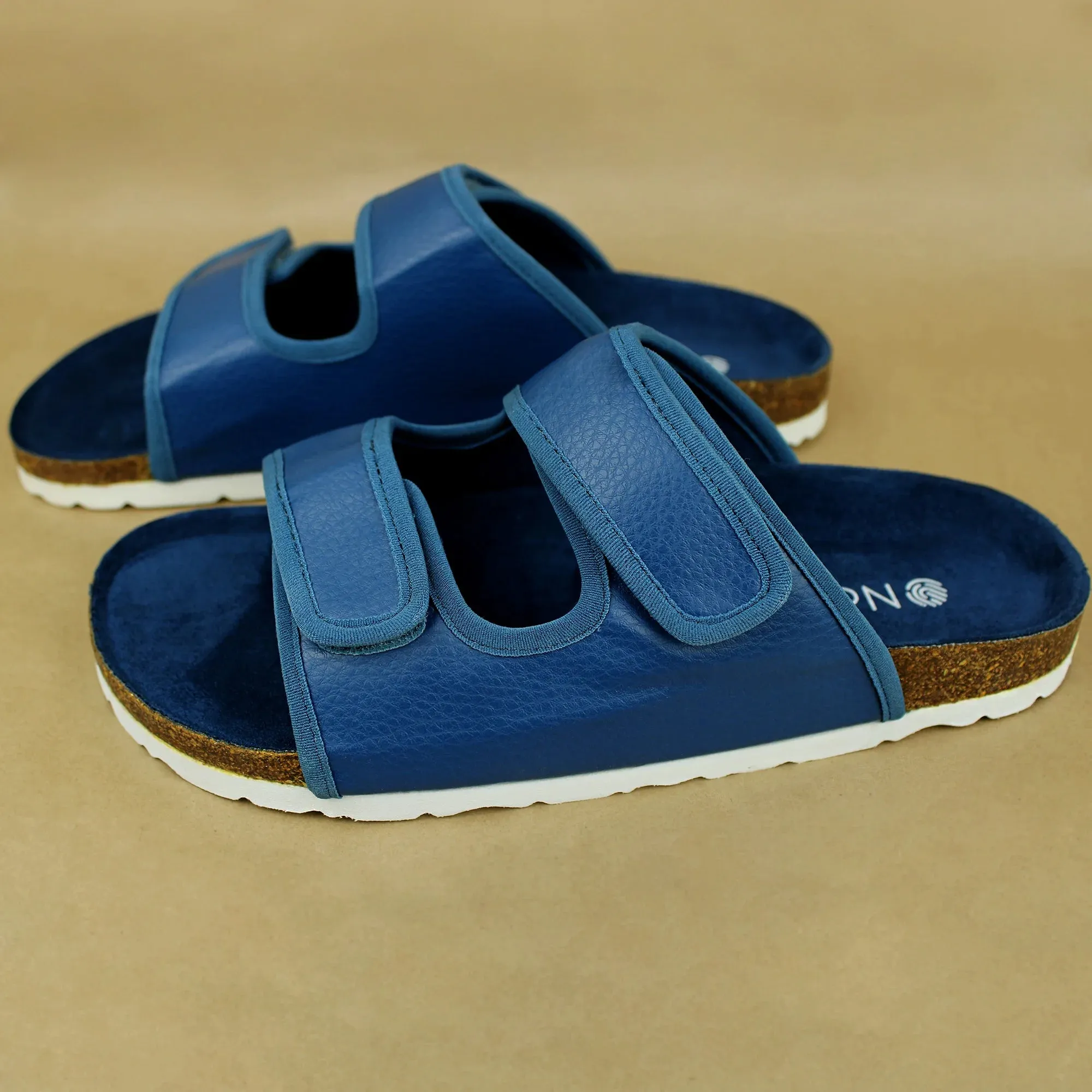 Parallel Wavy Navy Cork Sandals Men