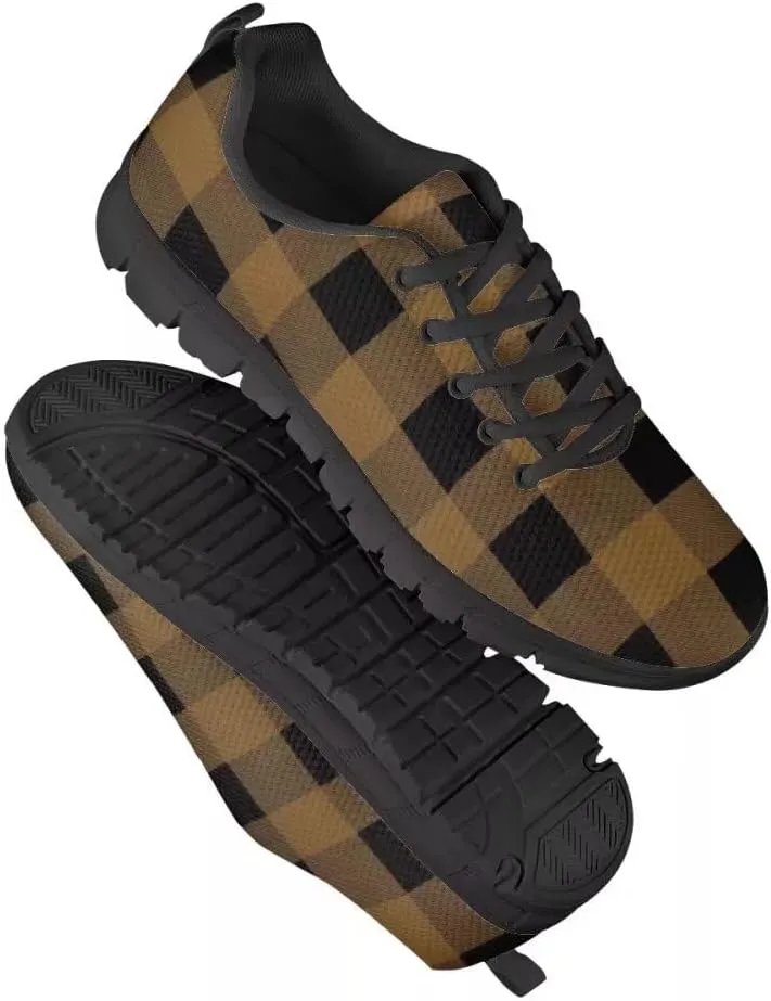 PinUp Angel Buffalo Plaid Walk Shoes Lightweight Breathable Athletic Gym Casual Tennis Shoes