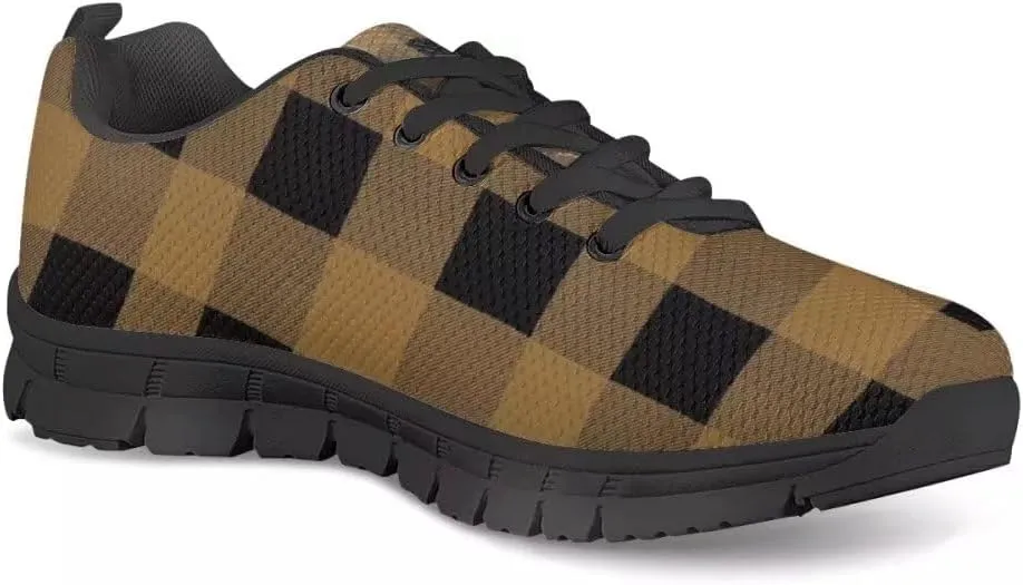 PinUp Angel Buffalo Plaid Walk Shoes Lightweight Breathable Athletic Gym Casual Tennis Shoes