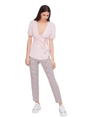 Riani Powder Pink and Black Animal Printed Pull On Trouser 703700-3731 357 S