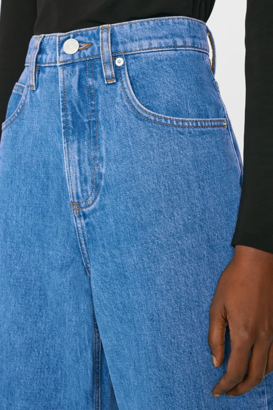 Rolled High Rise Wide Leg Meadow