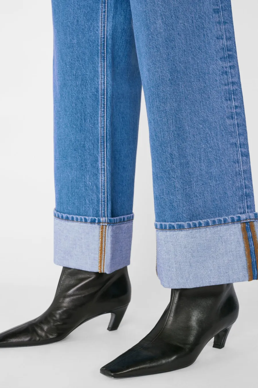 Rolled High Rise Wide Leg Meadow