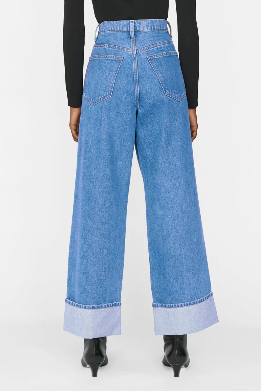 Rolled High Rise Wide Leg Meadow