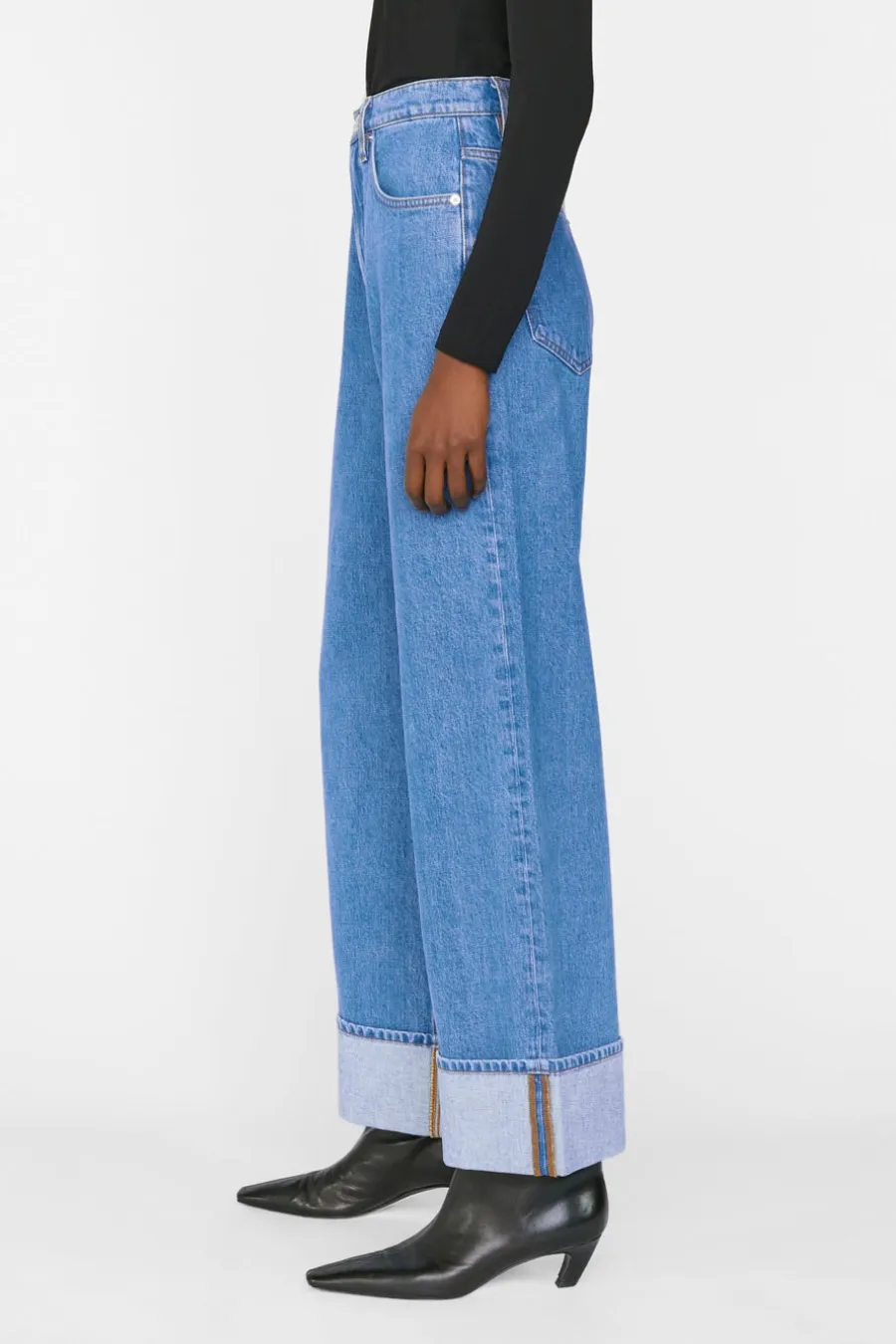 Rolled High Rise Wide Leg Meadow