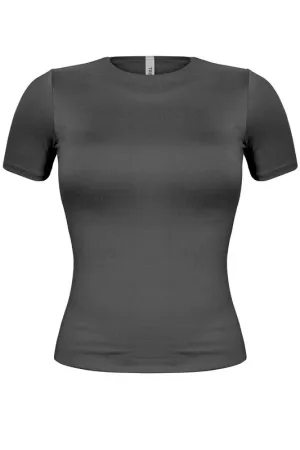 Shar Round Neck Basic Top (Black)