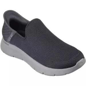 Skechers 216491 Go Walk Flex No Hands Mens Dark Grey Textile Slip On Trainers