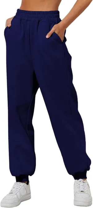 Sweatpants Women Casual High Waisted Athletic Pants Sport Workout Active Baggy Lounge Trousers Loose Tapered Trousers
